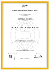 IRU diploma of honour